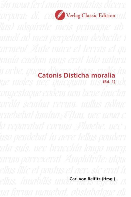 Produktbild: Catonis Disticha moralia