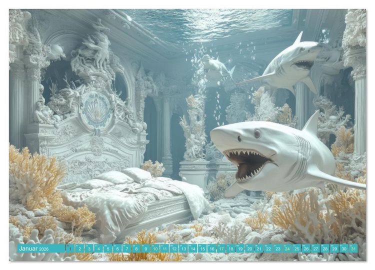 Produktbild: Traumhafte Illusionen - Imagin&auml;r und surreal (hochwertiger Premium Wandkalender 2026 DIN A2 quer), Kunstdruck in Hochglanz