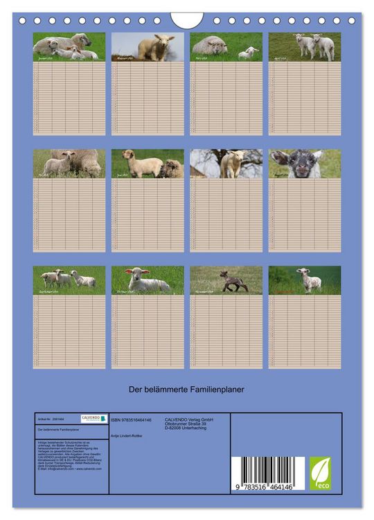 Produktbild: Der bel&auml;mmerte Familienplaner (Wandkalender 2026 DIN A4 hoch), CALVENDO Monatskalender