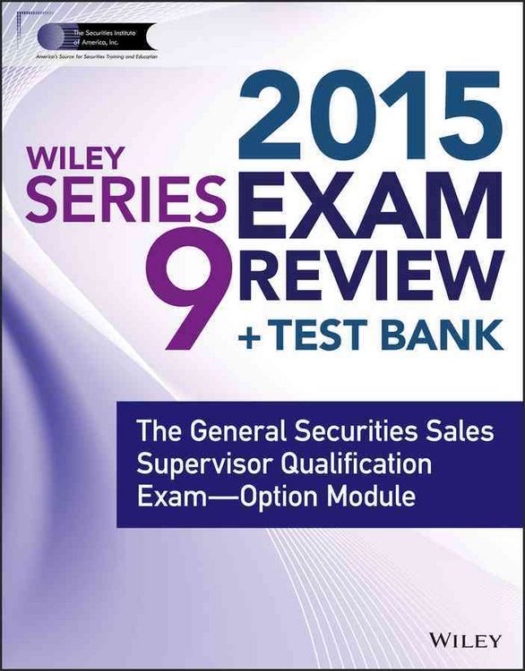 Produktbild: Wiley Series 9 Exam Review 2015 + Test Bank