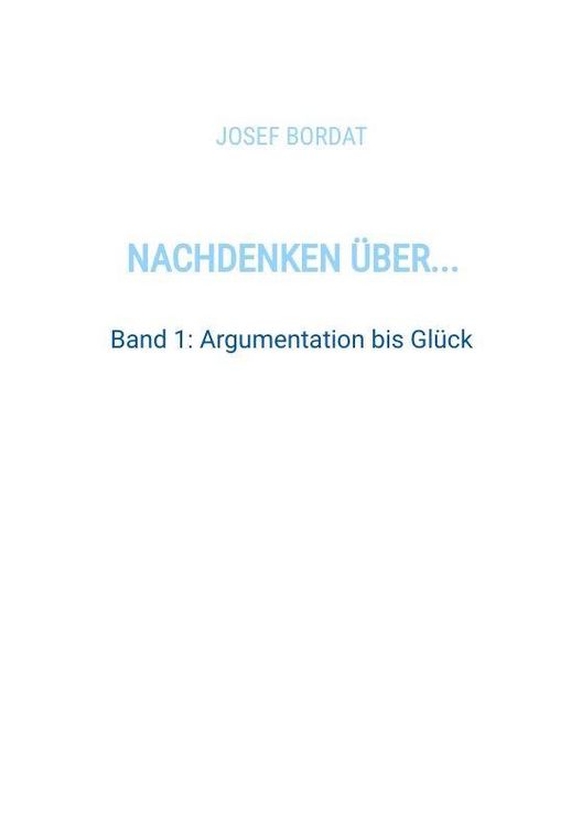 Produktbild: Nachdenken &uuml;ber...