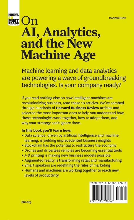 Produktbild: Hbr's 10 Must Reads on Ai, Analytics, and the New Machine Age (with Bonus Article Why Every Company Needs an Augmented Reality Strategy by Michael E. Porter and James E. Heppelmann)