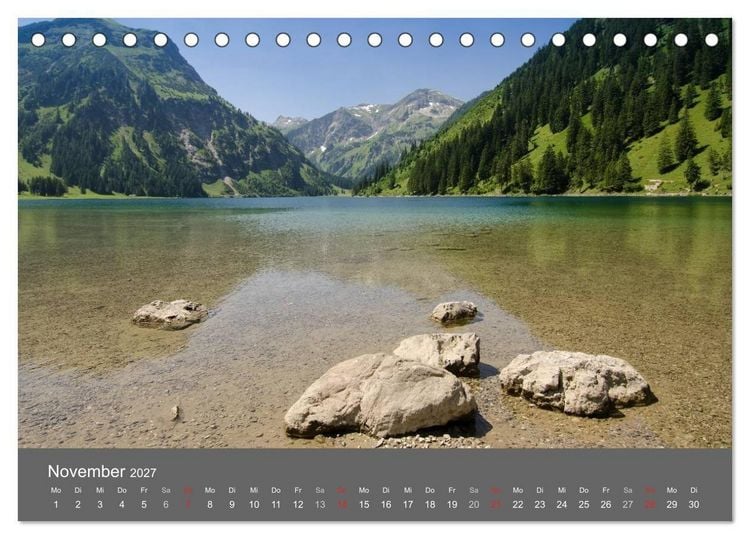 Produktbild: Tannheimer Tal (Tischkalender 2027 DIN A5 quer), CALVENDO Monatskalender