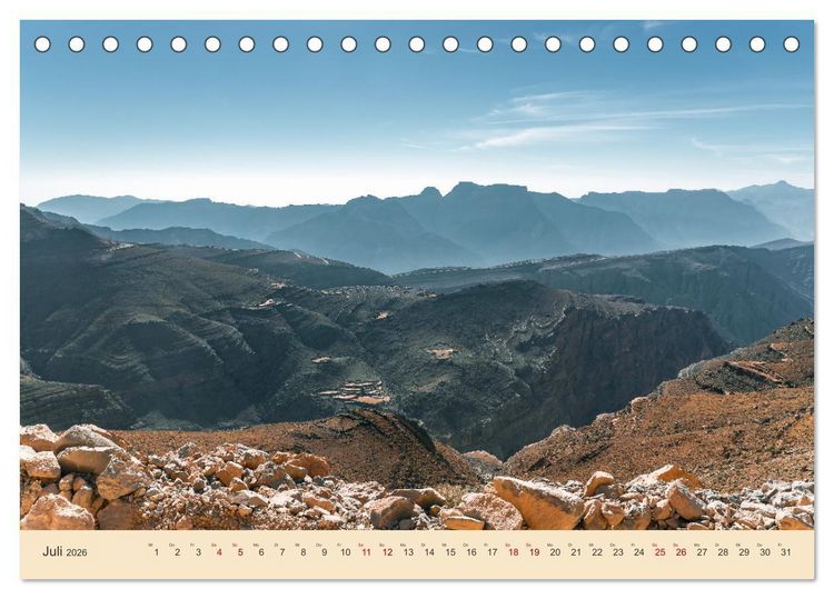 Produktbild: Musandam - Die omanische Exklave im geheimnisvollen Orient (Tischkalender 2026 DIN A5 quer), CALVENDO Monatskalender