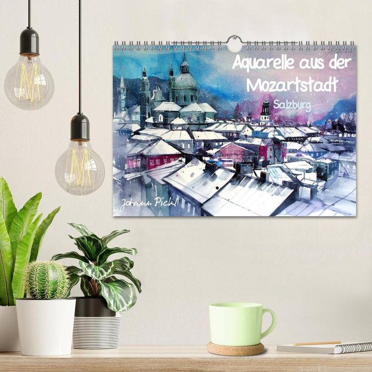 Produktbild: Aquarelle aus der Mozartstadt Salzburg (Wandkalender 2026 DIN A4 quer), CALVENDO Monatskalender