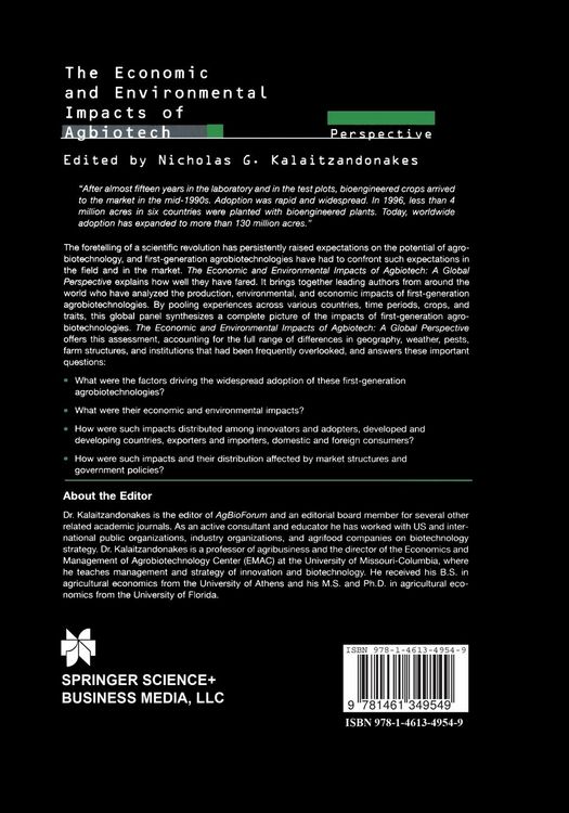 Produktbild: The Economic and Environmental Impacts of Agbiotech