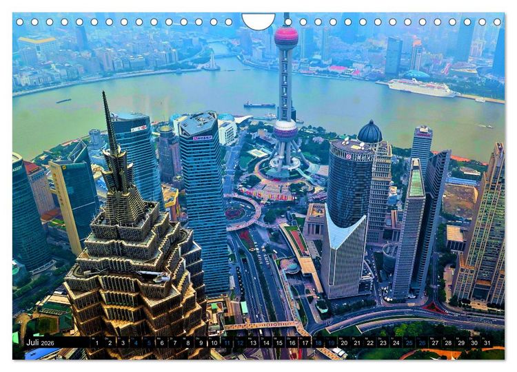 Produktbild: Metropolen - die sch&ouml;nsten Weltst&auml;dte von oben (Wandkalender 2026 DIN A4 quer), CALVENDO Monatskalender