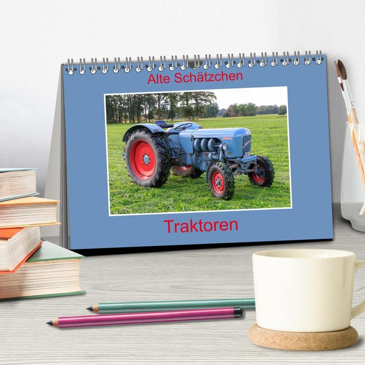 Produktbild: Alte Sch&auml;tzchen - Traktoren (Tischkalender 2026 DIN A5 quer), CALVENDO Monatskalender