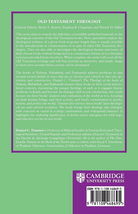 Produktbild: The Theology of the Books of Nahum, Habakkuk, and Zephaniah