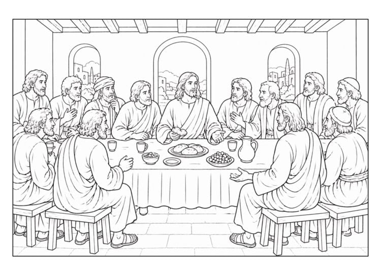 Produktbild: Bibel Malbuch f&uuml;r Kinder ab 8 Jahren und Erwachsene mit 74 wundersch&ouml;nen Ausmalmotiven aus dem Alten und Neuen Testament