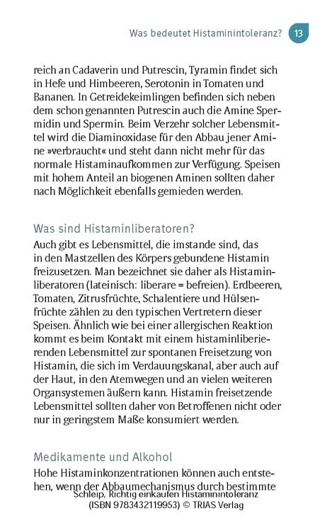 Produktbild: Richtig einkaufen Histamin-Intoleranz