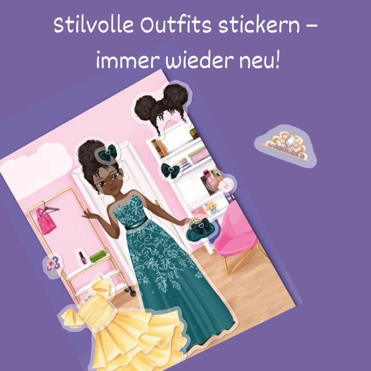 Produktbild: Fashion & Styles: Anziehpuppen mit Folienstickern. Party-Looks