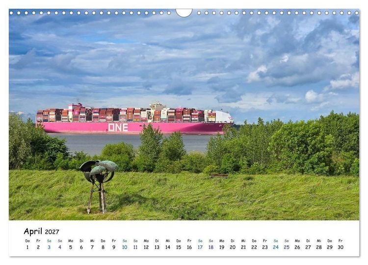 Produktbild: Elbinsel Krautsand - Impressionen von Land und Fluss (Wandkalender 2027 DIN A3 quer), CALVENDO Monatskalender