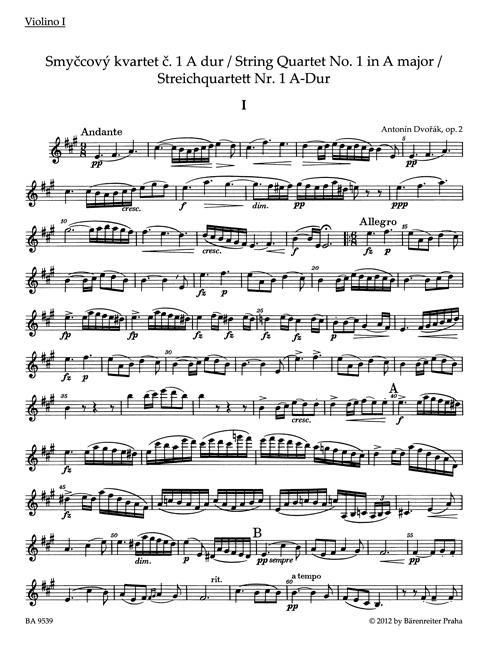 Produktbild: Dvor&aacute;k, A: Streichquartett Nr. 1 A-Dur op. 2 (Smyccov&yacute; kvart