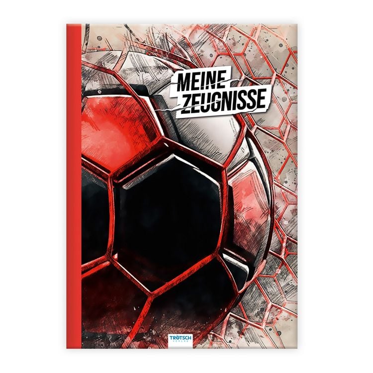 Produktbild: Tr&ouml;tsch Zeugnismappe A4 wattiert Fu&szlig;ball