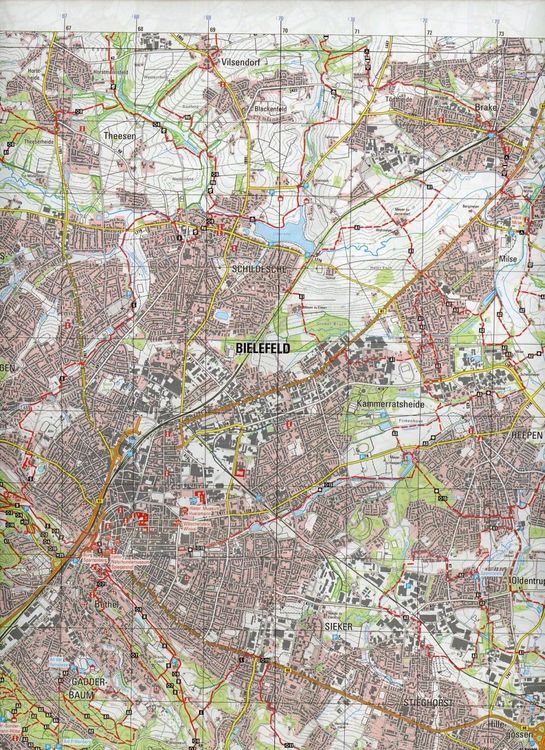 Produktbild: Bielefeld, G&uuml;tersloh, Lippstadt Wanderkarte NRW