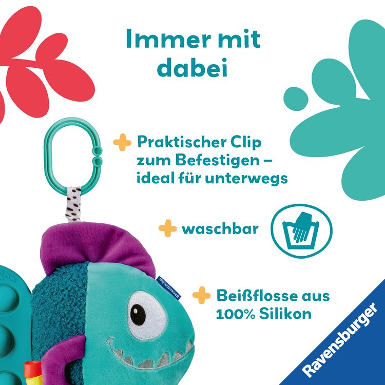 Produktbild: Play+ Pop-it Piranha (blau) - ab 0 Monate