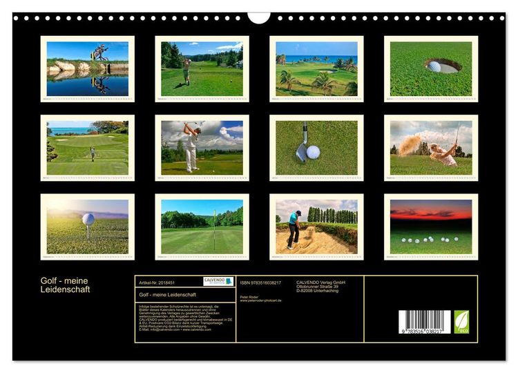 Produktbild: Golf - meine Leidenschaft (Wandkalender 2026 DIN A3 quer), CALVENDO Monatskalender