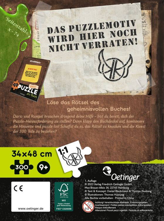 Produktbild: KoboldKroniken. Puzzle im Buch. Kwest-R&auml;tsel. 300 Teile