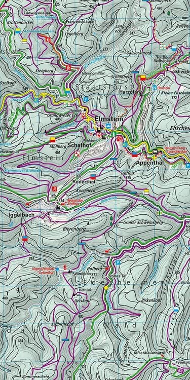 Produktbild: K&uuml;mmerly+Frey Outdoorkarte Deutschland 24 Pf&auml;lzerwald 1:50.000