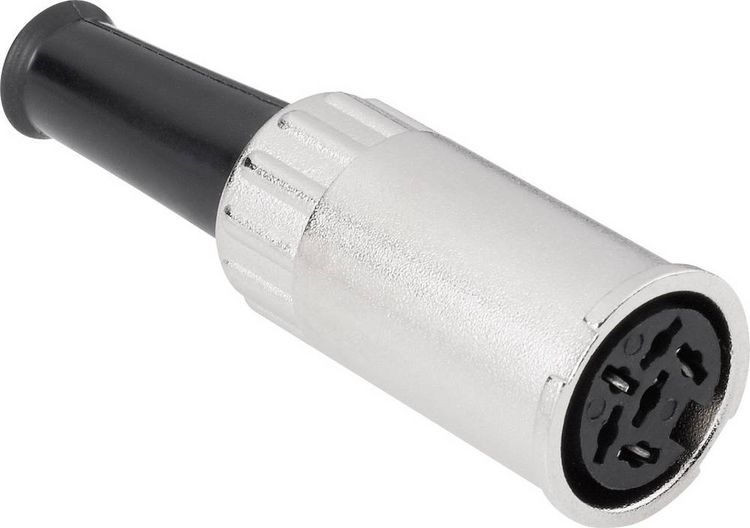 Produktbild: BKL Electronic 0202010 DIN-Rundsteckverbinder Buchse, gerade Polzahl: 5 Silber 1St.