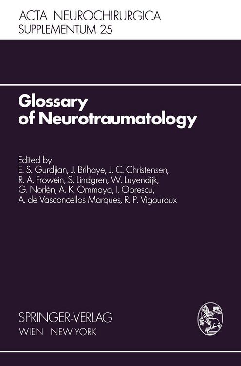 Produktbild: Glossary of Neurotraumatology