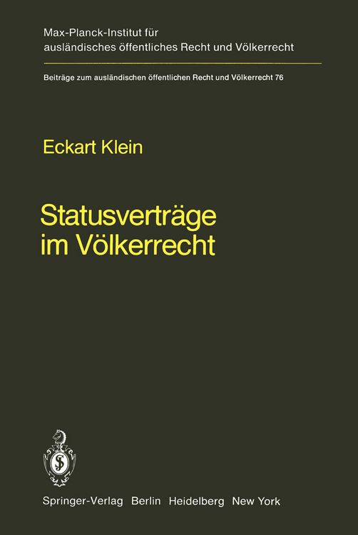 Produktbild: Statusvertr&auml;ge im V&ouml;lkerrecht