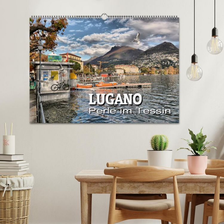 Produktbild: Lugano - Perle im Tessin (Wandkalender 2026 DIN A2 quer), CALVENDO Monatskalender