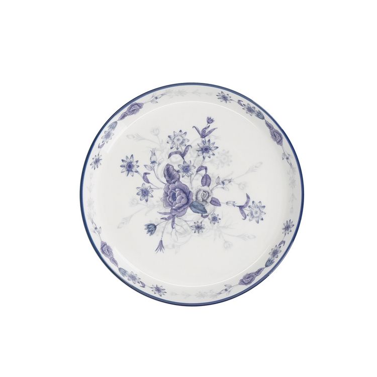 Produktbild: neuetischkultur London Pottery Blue Rose Keramik-Kuchenplatte