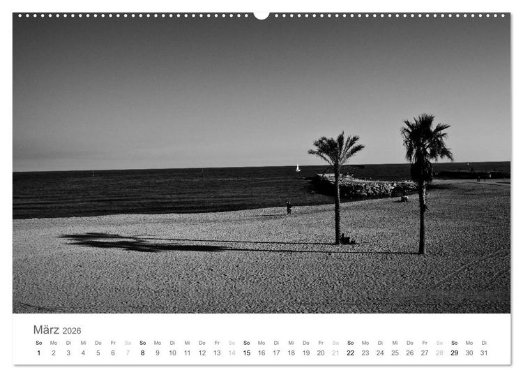 Produktbild: BARCELONA [black/white] (hochwertiger Premium Wandkalender 2026 DIN A2 quer), Kunstdruck in Hochglanz