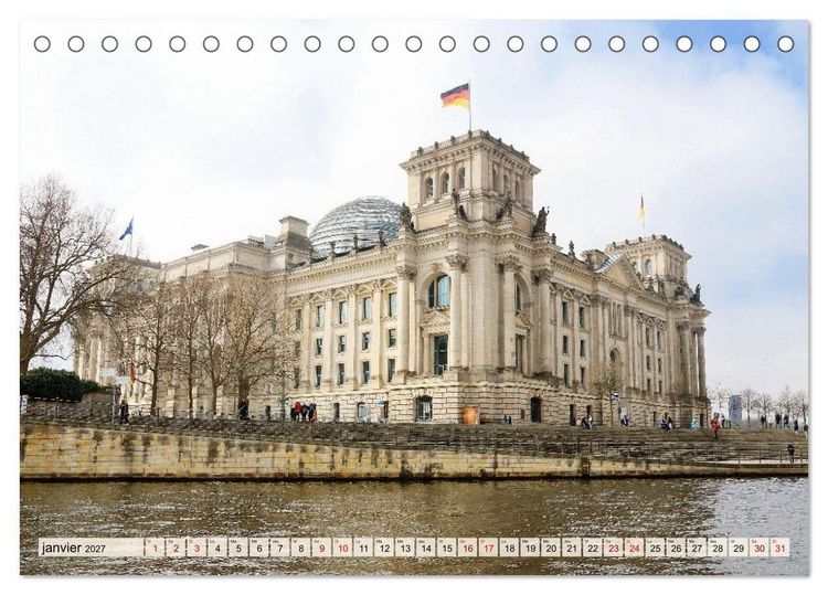 Produktbild: Berlin - dans le centre historique (Calendrier de bureau 2027 DIN A5 vertical), CALVENDO calendrier mensuel