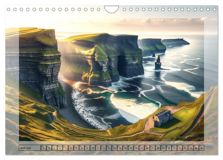 Produktbild: Faszinierende Welt: Eine Reise mit der K&uuml;nstlichen Intelligenz an Magische Orte (Wandkalender 2026 DIN A4 quer), CALVENDO Monatskalender