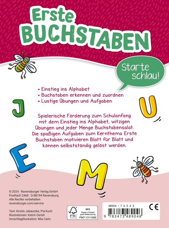 Produktbild: Mein Block zum Schulanfang: Erste Buchstaben