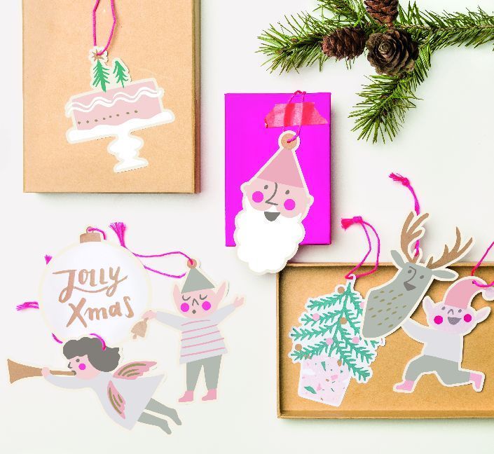 Produktbild: Papieranh&auml;nger, Jolly Christmas, Pastell