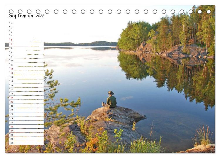 Produktbild: Einsame Natur - Terminkalender (Tischkalender 2026 DIN A5 quer), CALVENDO Monatskalender