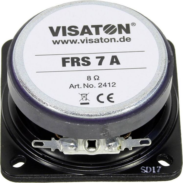 Produktbild: Visaton FRS 7A - 8 Ohm 2.5 Zoll 6.5cm Breitb&auml;nder 8W 8Ω Schwarz