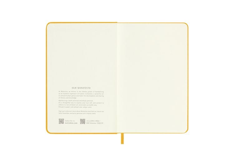 Produktbild: Moleskine Classic Notebook, Pocket, Ruled, Orange Yellow, Silk Hard Cover (3.5 x 5.5)