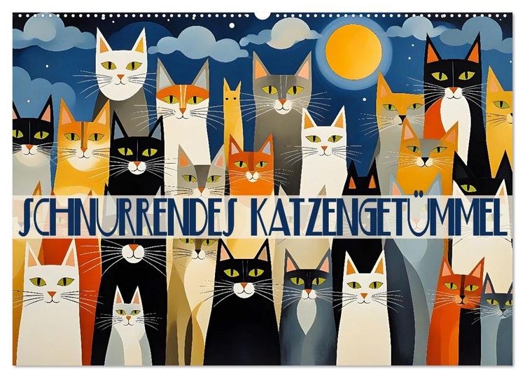 Produktbild: Schnurrendes Katzenget&uuml;mmel (Wandkalender 2026 DIN A2 quer), CALVENDO Monatskalender