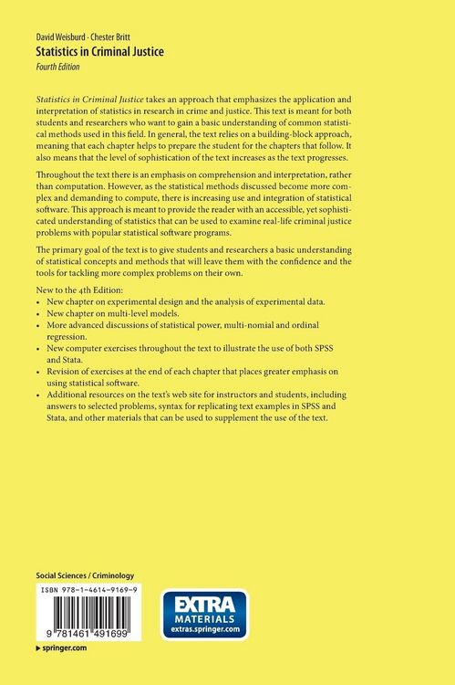 Produktbild: Statistics in Criminal Justice