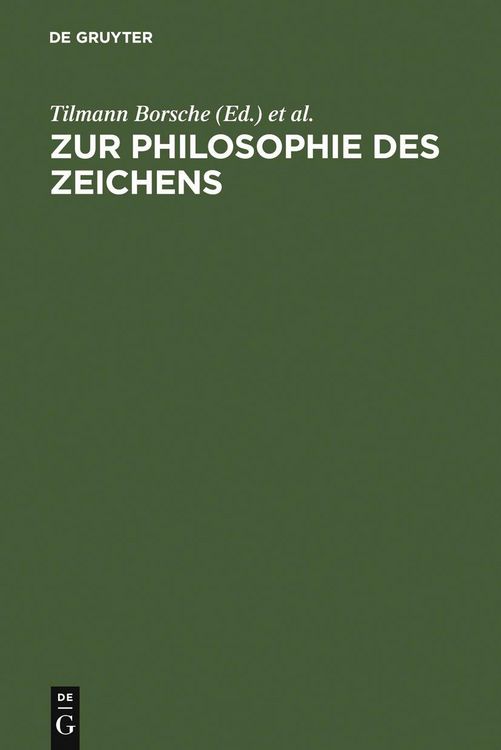Produktbild: Zur Philosophie des Zeichens