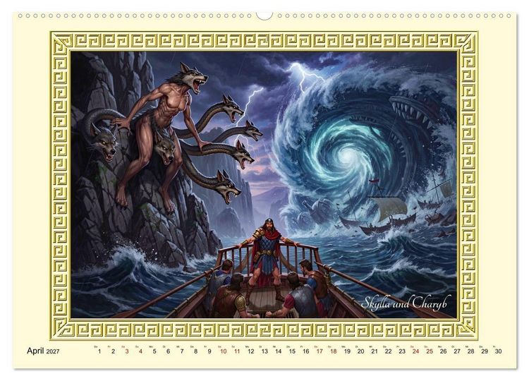 Produktbild: Ungeheuer der griechischen Mythologie (Wandkalender 2027 DIN A2 quer), CALVENDO Monatskalender