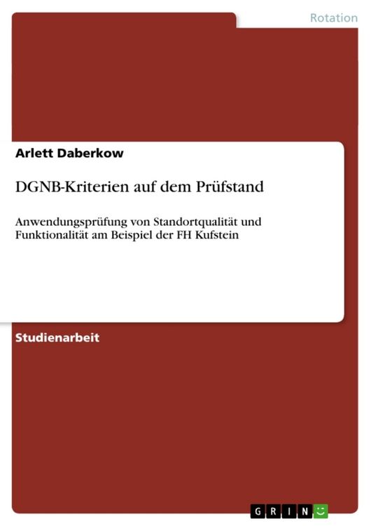 Produktbild: DGNB-Kriterien auf dem Pr&uuml;fstand