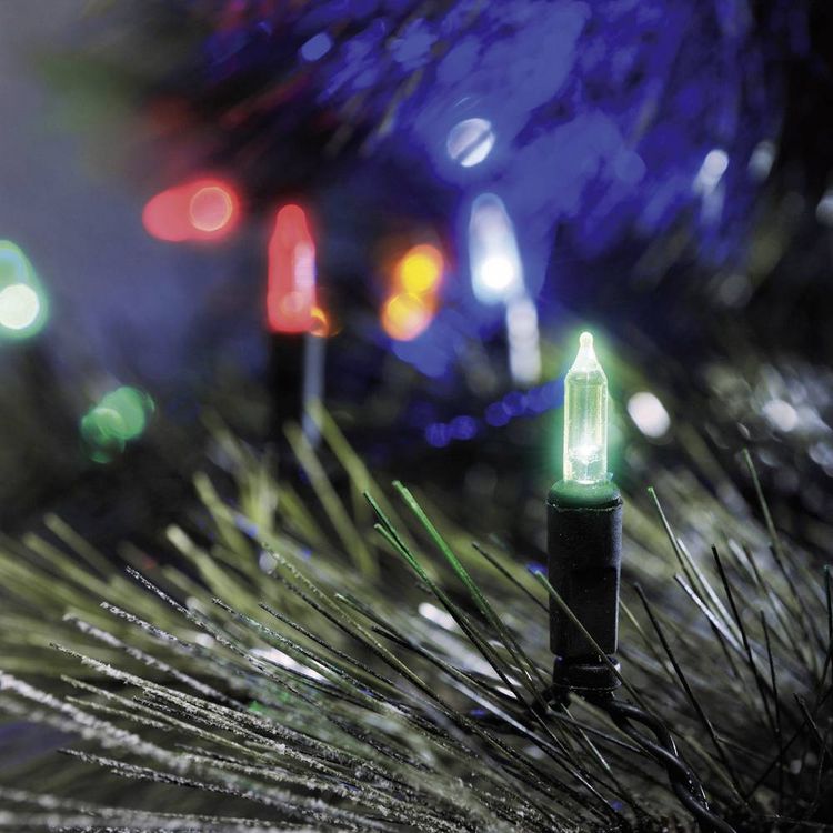 Produktbild: Konstsmide 6020-500 Mini-Lichterkette Au&szlig;en netzbetrieben Anzahl Leuchtmittel 80 LED Mehrfarbig Beleuchtete L&auml;nge: 11.85 m