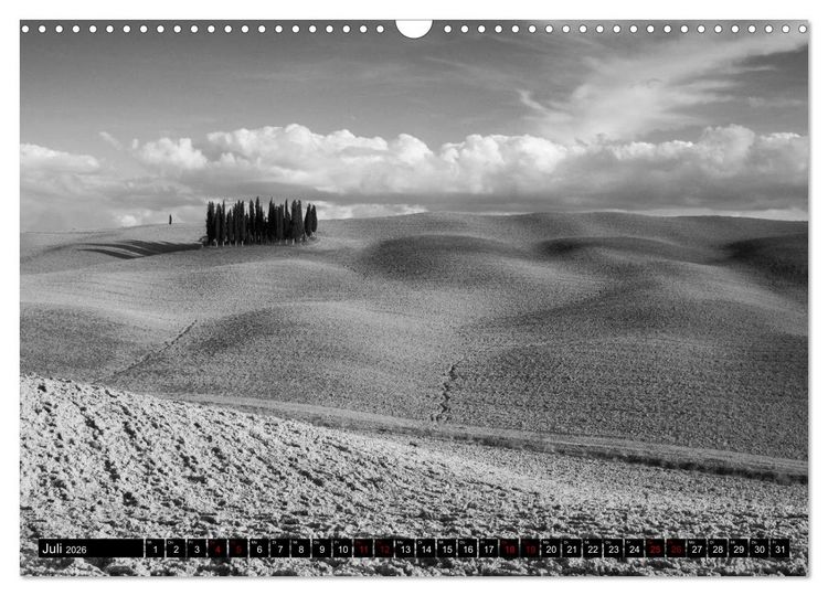 Produktbild: Toscana - monocromatico (Wandkalender 2026 DIN A3 quer), CALVENDO Monatskalender
