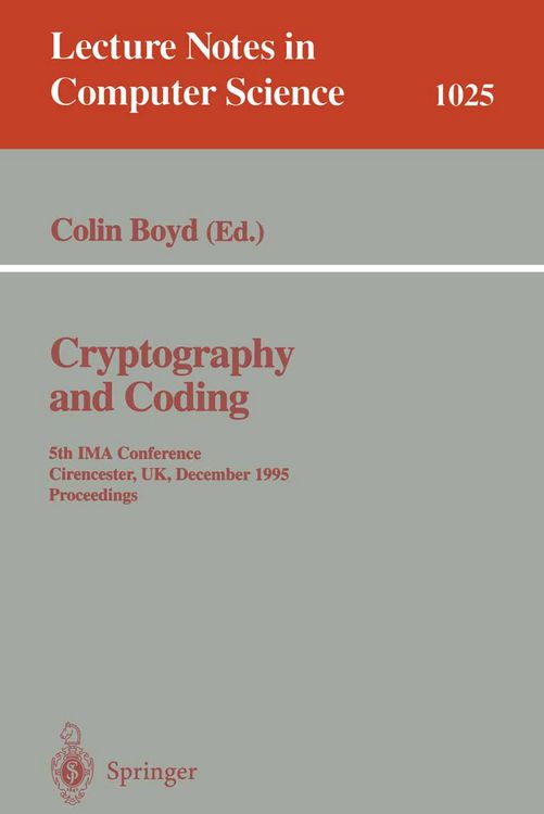 Produktbild: Cryptography and Coding