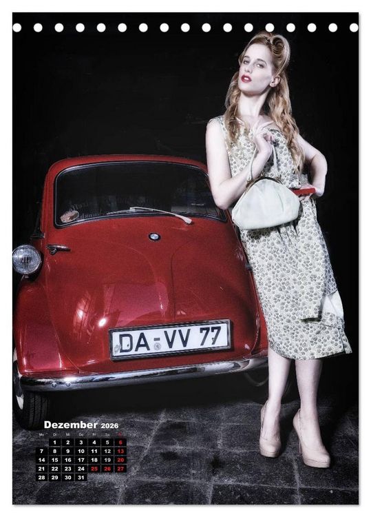 Produktbild: Die Isetta trifft Modells Ein Rollermobil zum Knutschen (Tischkalender 2026 DIN A5 hoch), CALVENDO Monatskalender