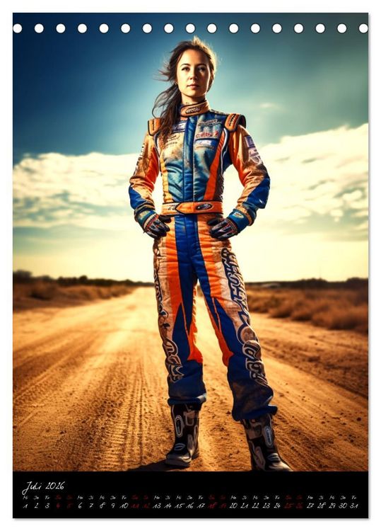 Produktbild: Dirt Race Girls (Tischkalender 2026 DIN A5 hoch), CALVENDO Monatskalender