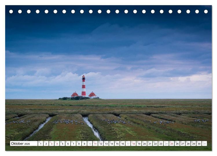 Produktbild: Eiderstedt - Willkommen am Watt (Tischkalender 2026 DIN A5 quer), CALVENDO Monatskalender
