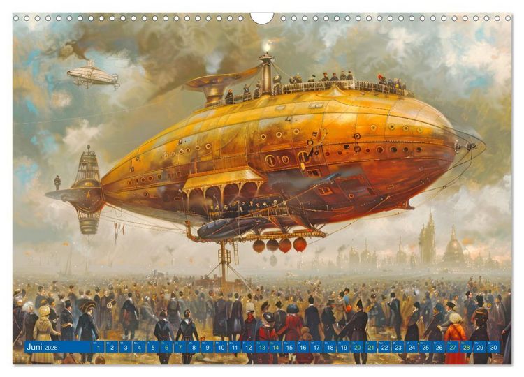 Produktbild: Steampunk Luftschiffe mit einer surrealen Note (Wandkalender 2026 DIN A3 quer), CALVENDO Monatskalender