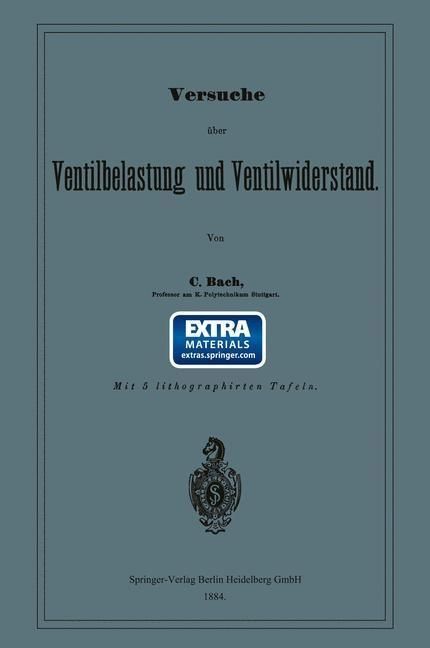 Produktbild: Versuche &uuml;ber Ventilbelastung und Ventilwiderstand